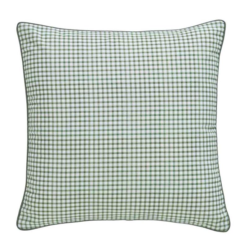 MM Linen Gingham Green Cushion 50x50 image number 0